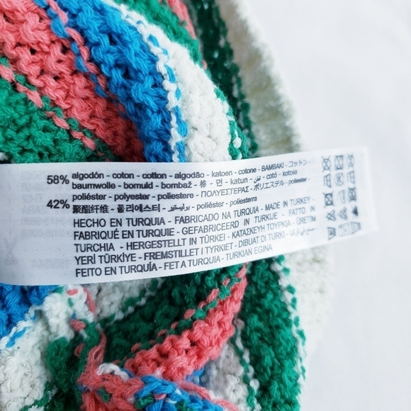 NWT Zara Crochet Knit Stripe Mini Dress Sleeveless Sustainable - Picture 14 of 14